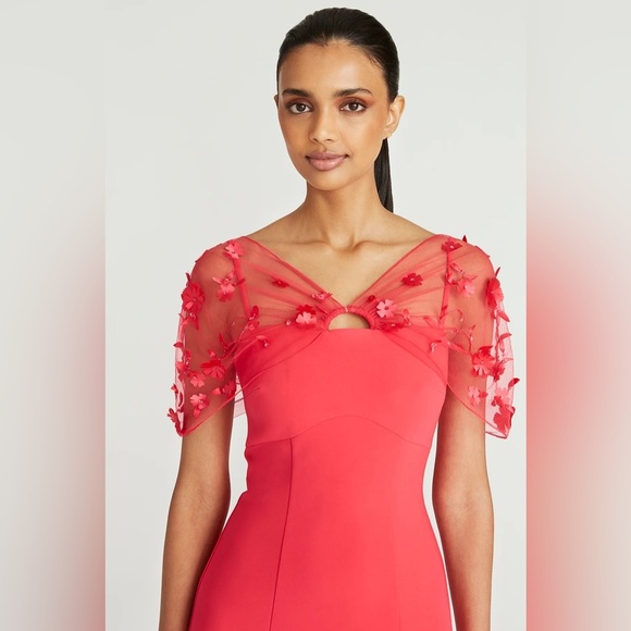 Theia Riley Pink High Low Cocktail Dress Size 10 - Picture 4 of 11